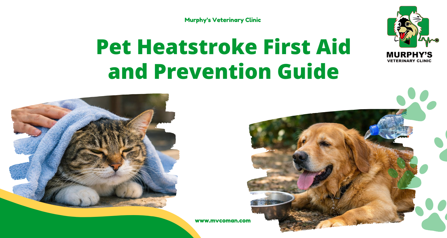 Image showcasing Pet Heatstroke First Aid and Prevention Guide - MURPHYS Veterinary Clinic